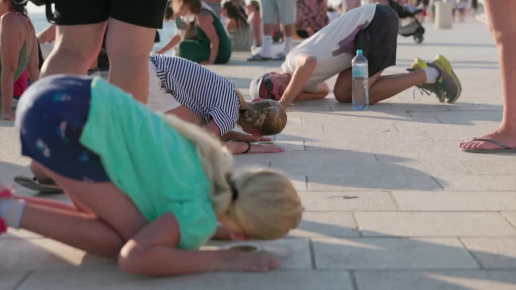 Zadar's sea organ attracts tourists and locals alike