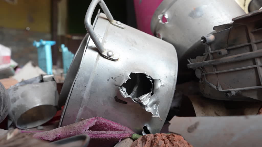 Damage and destruction along the India-Pakistan border