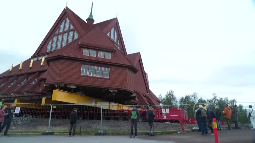 Moving home: historic Swedish church relocates to a new site