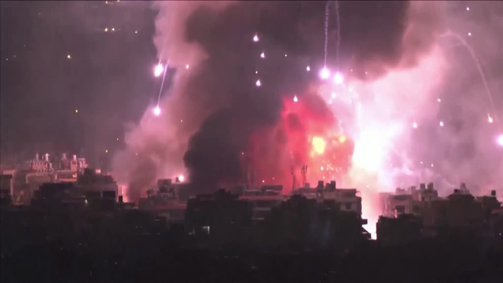 Israel bombs Beirut overnight ahead of Oct. 7 anniversary