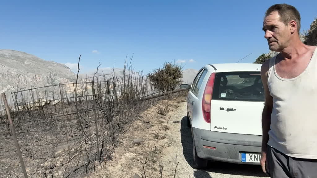 Wildfires in Greece: Cretan village counts its losses